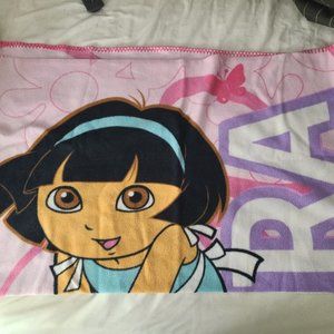 Infant child's warm blanket Dora Explorer & Winnie the Poo